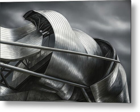 Frank Gehry's Pritzker Pavilion in Chicago,Metal Print